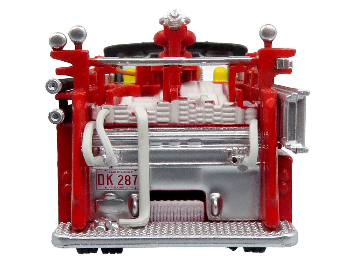 1974 Ward LaFrance Fire Engine "Chicago Fire Department - Engine 49" Red with Black Top "5 Alarm" Series Limited Edition 1/87 (HO) Diecast Model by Iconic Replicas Iconic Replicas
