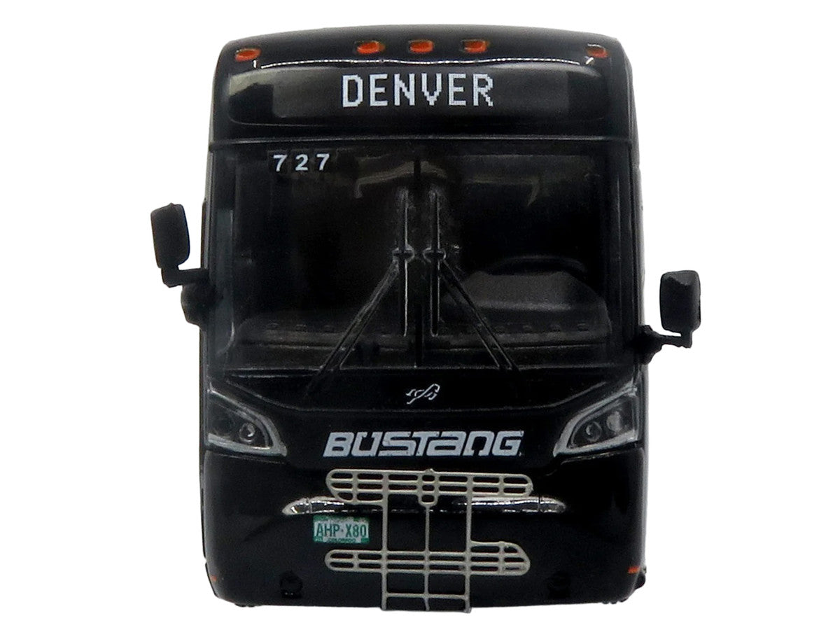 MCI D4520 Commuter Coach Bus "Bustang - Colorado Department of Transportation" Black "The Bus & Motorcoach Collection" Limited Edition to 504 pieces Worldwide 1/87 (HO) Scale Diecast Model by Iconic Replicas Iconic Replicas
