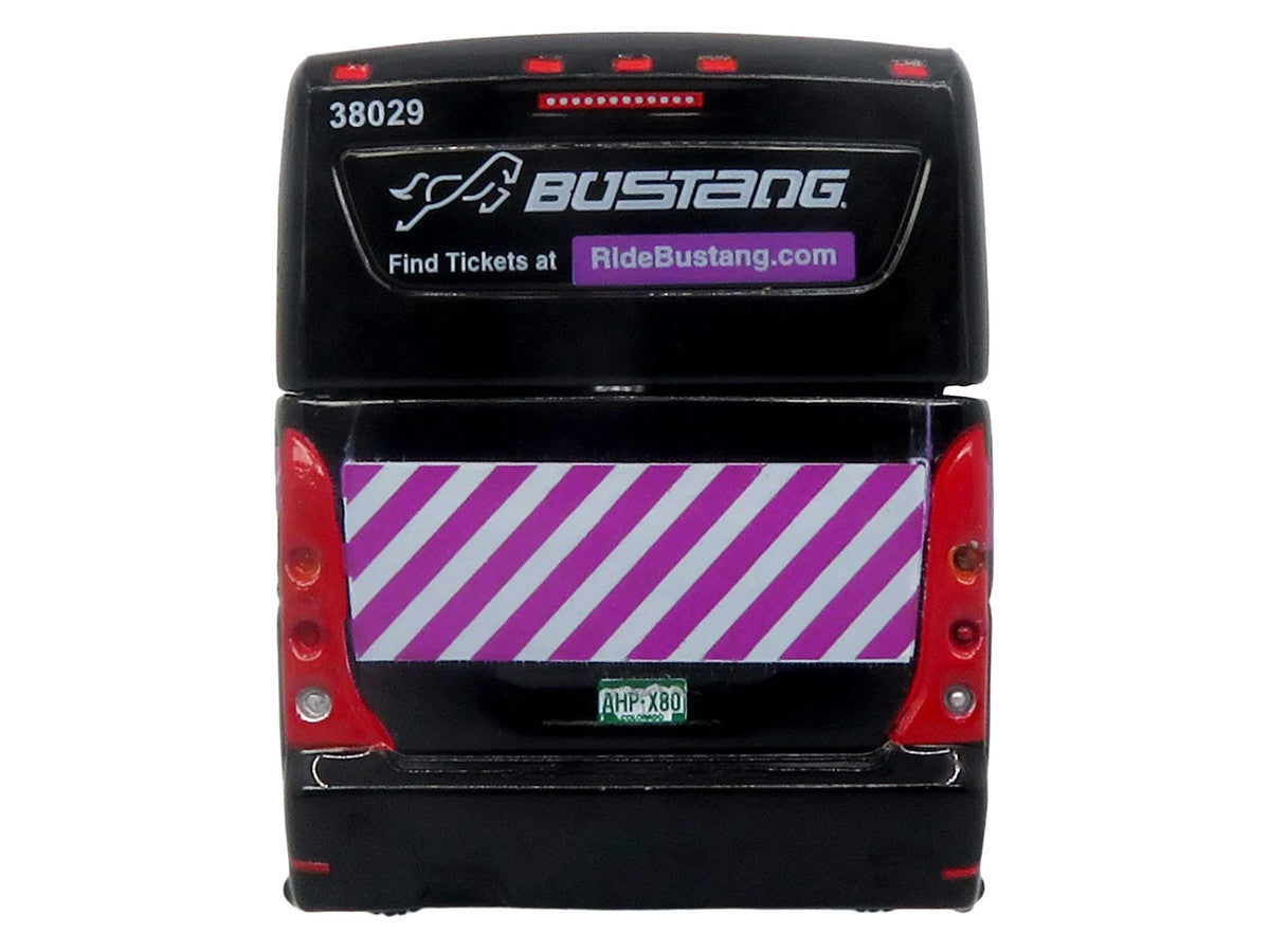 MCI D4520 Commuter Coach Bus "Bustang - Colorado Department of Transportation" Black "The Bus & Motorcoach Collection" Limited Edition to 504 pieces Worldwide 1/87 (HO) Scale Diecast Model by Iconic Replicas Iconic Replicas