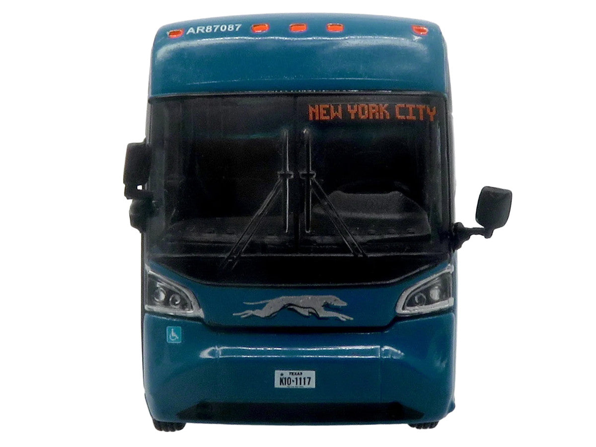 MCI D4520 Commuter Coach Bus "Greyhound Lines" Blue with Light Blue Stripes "The Bus & Motorcoach Collection" Limited Edition to 504 pieces Worldwide 1/87 (HO) Scale Diecast Model by Iconic Replicas Iconic Replicas