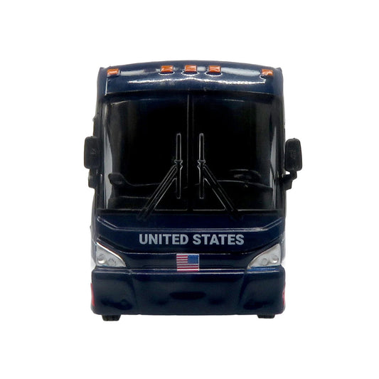 MCI J4500 Coach Bus "United States National Soccer Team" Dark Blue with Graphics "International Federation of the Global Game" Series Limited Edition to 504 pieces Worldwide 1/87 (HO) Diecast Model by Iconic Replicas-1
