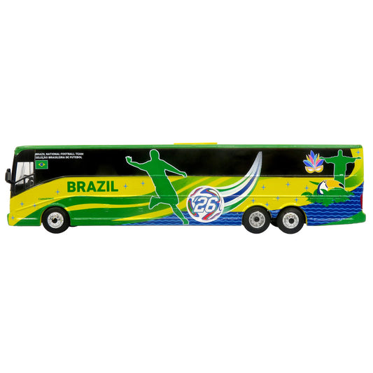 Van Hool CX-45 Coach Bus "Brazil National Football Team" Yellow and Green with Graphics "International Federation of the Global Game" Series Limited Edition to 504 pieces Worldwide 1/87 (HO) Diecast Model by Iconic Replicas-0