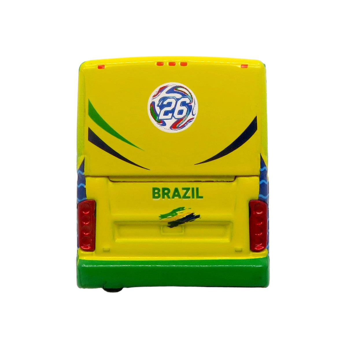 Van Hool CX-45 Coach Bus "Brazil National Football Team" Yellow and Green with Graphics "International Federation of the Global Game" Series Limited Edition to 504 pieces Worldwide 1/87 (HO) Diecast Model by Iconic Replicas Iconic Replicas