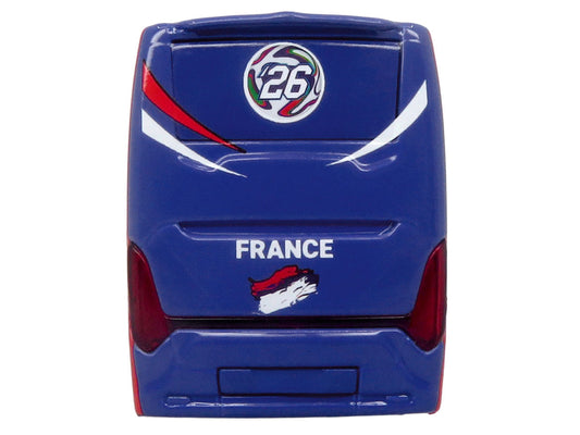 Scania Touring HD Coach Bus "France National Football Team" Blue with Graphics "International Federation of the Global Game" Series Limited Edition to 504 pieces Worldwide 1/87 (HO) Diecast Model by Iconic Replicas Iconic Replicas