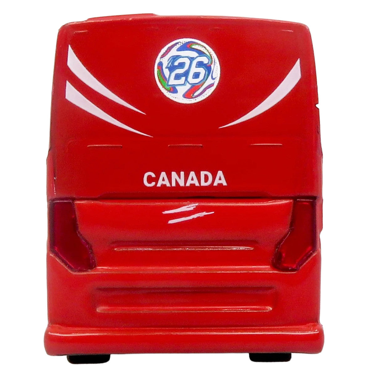 Prevost H3-45 Coach Bus "Canada National Soccer Team" Red with Graphics "International Federation of the Global Game" Series Limited Edition to 504 pieces Worldwide 1/87 (HO) Diecast Model by Iconic Replicas Iconic Replicas