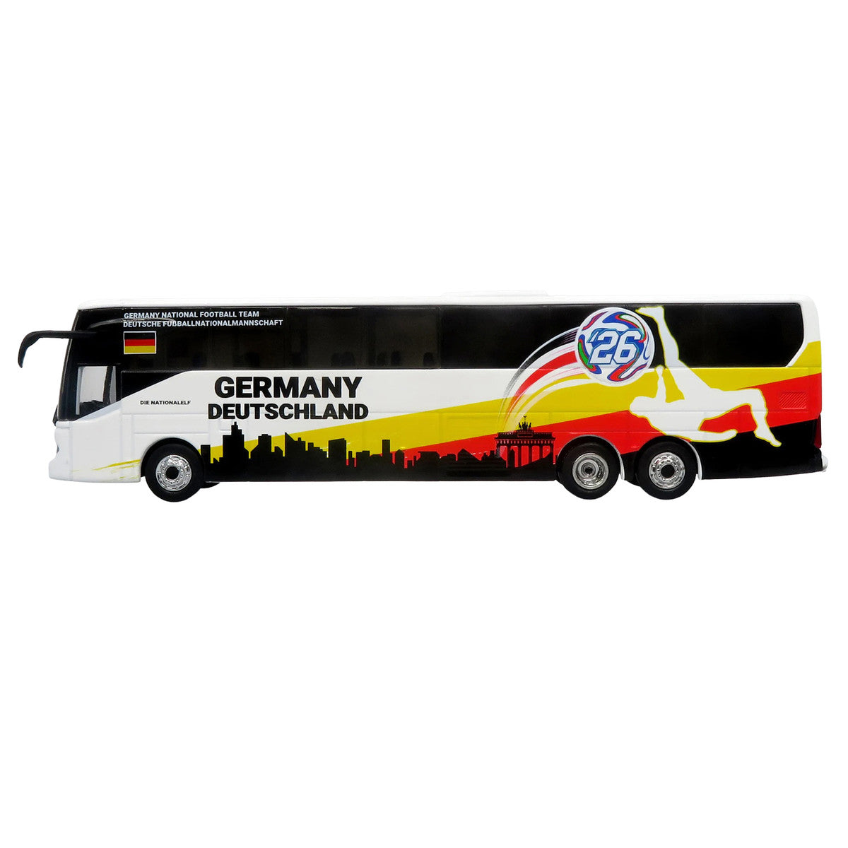 Daimler Tourrider Coach Bus "Germany National Football Team" White with Graphics "International Federation of the Global Game" Series Limited Edition to 504 pieces Worldwide 1/87 (HO) Diecast Model by Iconic Replicas-0