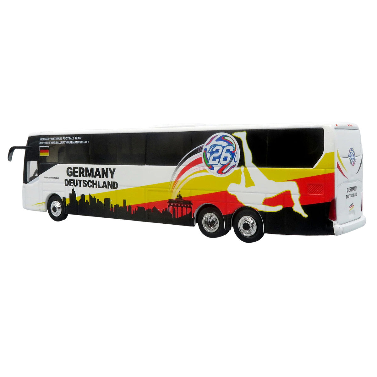 Daimler Tourrider Coach Bus "Germany National Football Team" White with Graphics "International Federation of the Global Game" Series Limited Edition to 504 pieces Worldwide 1/87 (HO) Diecast Model by Iconic Replicas-3