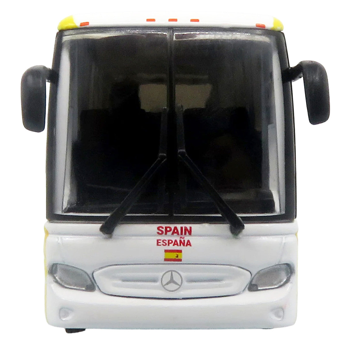 Daimler Tourrider Coach Bus "Spain National Football Team" Yellow with Graphics "International Federation of the Global Game" Series Limited Edition to 504 pieces Worldwide 1/87 (HO) Diecast Model by Iconic Replicas-1