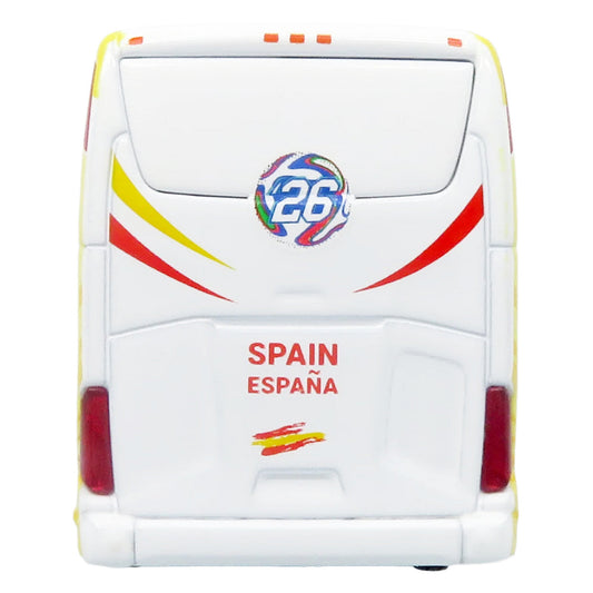 Daimler Tourrider Coach Bus "Spain National Football Team" Yellow with Graphics "International Federation of the Global Game" Series Limited Edition to 504 pieces Worldwide 1/87 (HO) Diecast Model by Iconic Replicas Iconic Replicas