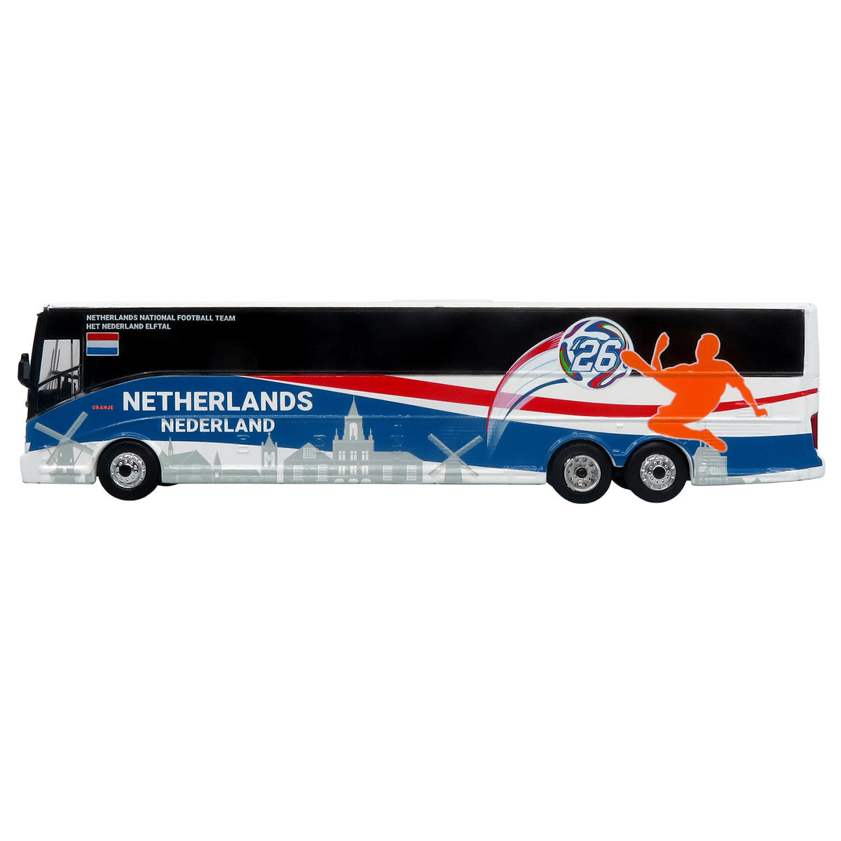 Van Hool CX-45 Coach Bus "Netherlands National Football Team" White with Graphics "International Federation of the Global Game" Series Limited Edition to 504 pieces Worldwide 1/87 (HO) Diecast Model by Iconic Replicas Iconic Replicas