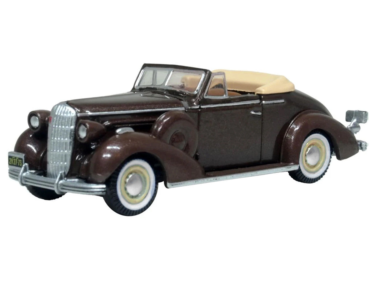 1936 Buick Special Convertible Bengal Brown Metallic 1/87 (HO) Scale Diecast Model Car by Oxford Diecast Oxford Diecast