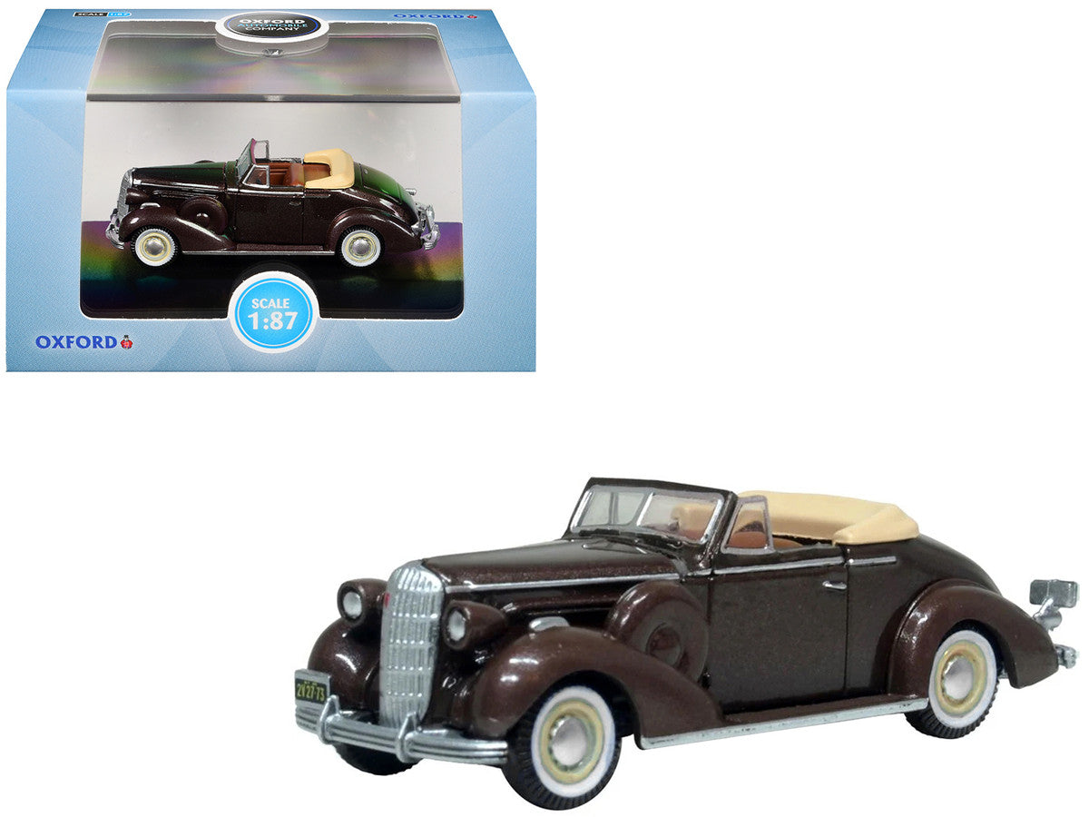 1936 Buick Special Convertible Bengal Brown Metallic 1/87 (HO) Scale Diecast Model Car by Oxford Diecast Oxford Diecast