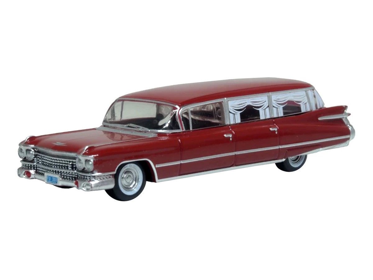 1959 Cadillac Miller-Meteor Futura Limousine Seminole Red 1/100 Scale Diecast Model Car by Oxford Diecast Oxford Diecast