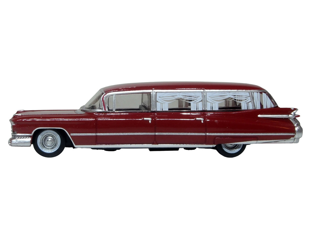 1959 Cadillac Miller-Meteor Futura Limousine Seminole Red 1/100 Scale Diecast Model Car by Oxford Diecast Oxford Diecast