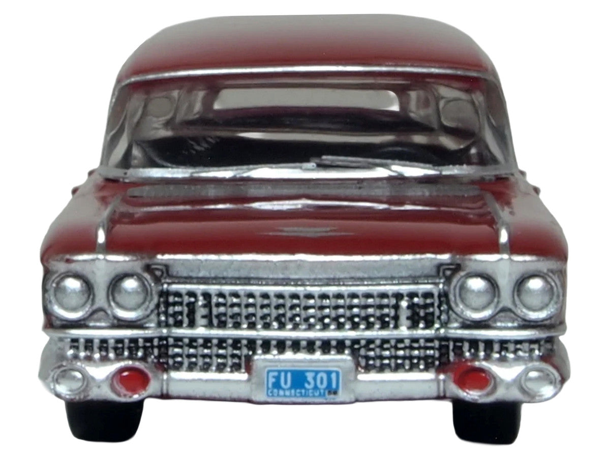 1959 Cadillac Miller-Meteor Futura Limousine Seminole Red 1/100 Scale Diecast Model Car by Oxford Diecast Oxford Diecast
