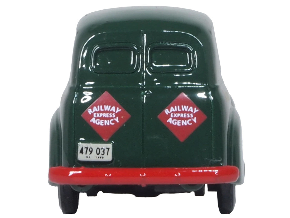 1950 Chevrolet Panel Van "Railway Express Agency" Dark Green 1/87 (HO) Scale Diecast Model Car by Oxford Diecast Oxford Diecast