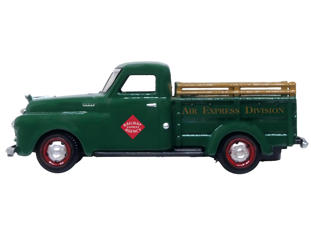 1948 Dodge B-1B Pickup Truck Green "Railway Express Agency" 1/87 (HO) Scale Diecast Model Car by Oxford Diecast Oxford Diecast