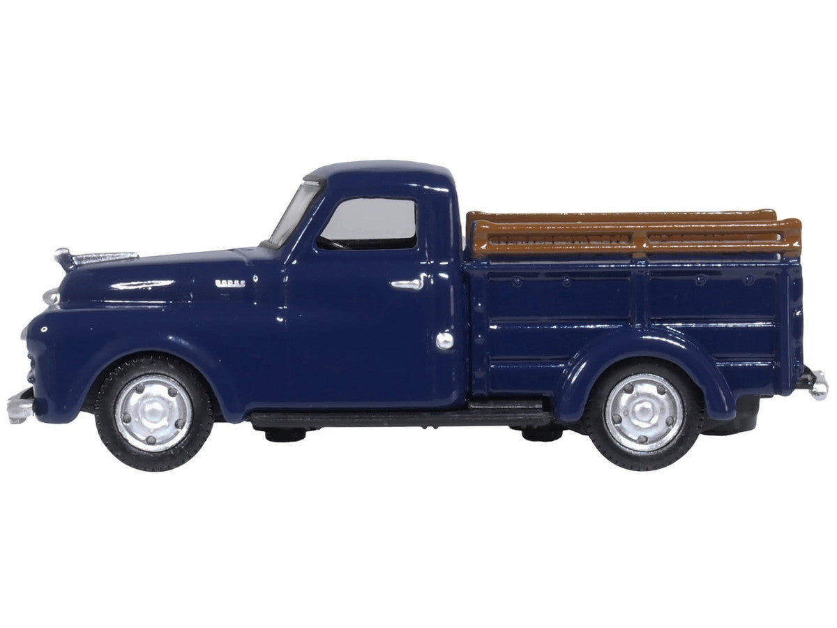 1948 Dodge B-1B Pickup Truck Waterway Blue 1/87 (HO) Scale Diecast Model Car by Oxford Diecast Oxford Diecast