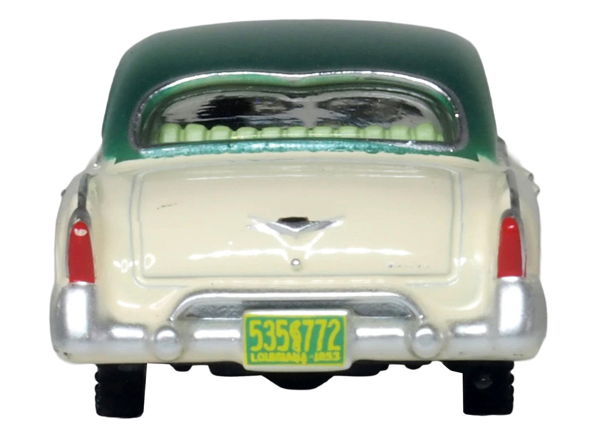 1953 Kaiser Manhattan Stardust Ivory with Jade Green Metallic Top 1/87 (HO) Scale Diecast Model Car by Oxford Diecast Oxford Diecast