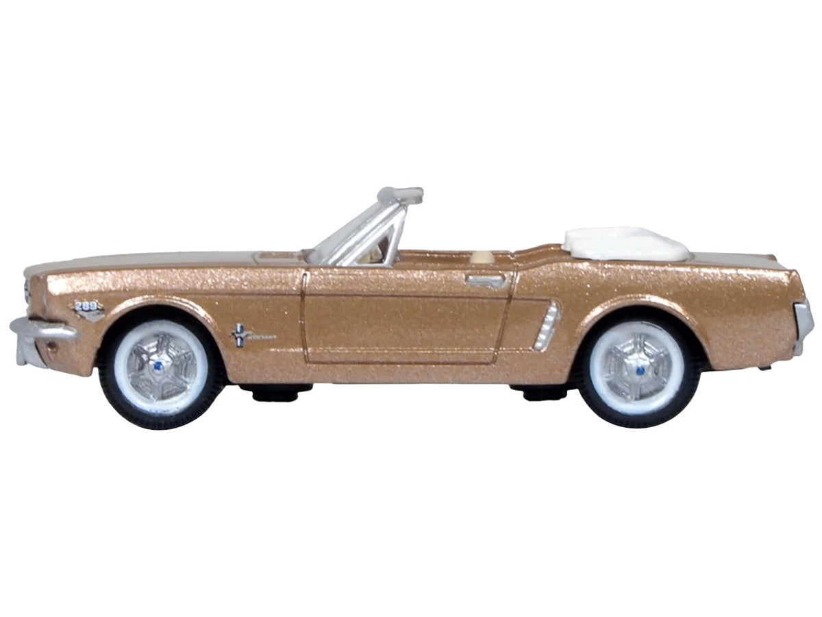 1965 Ford Mustang Convertible Prairie Bronze Metallic 1/87 (HO) Scale Diecast Model Car by Oxford Diecast Oxford Diecast
