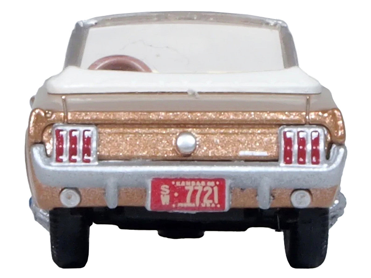 1965 Ford Mustang Convertible Prairie Bronze Metallic 1/87 (HO) Scale Diecast Model Car by Oxford Diecast Oxford Diecast