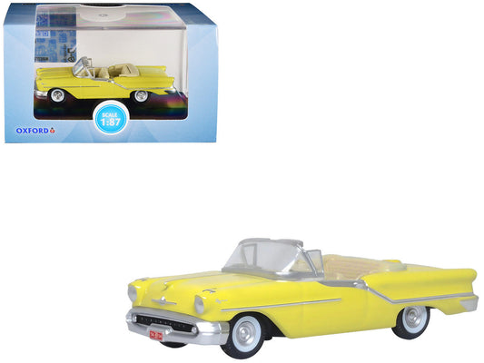 1957 Oldsmobile 88 Convertible Coronado Yellow 1/87 (HO) Scale Diecast Model Car by Oxford Diecast Oxford Diecast