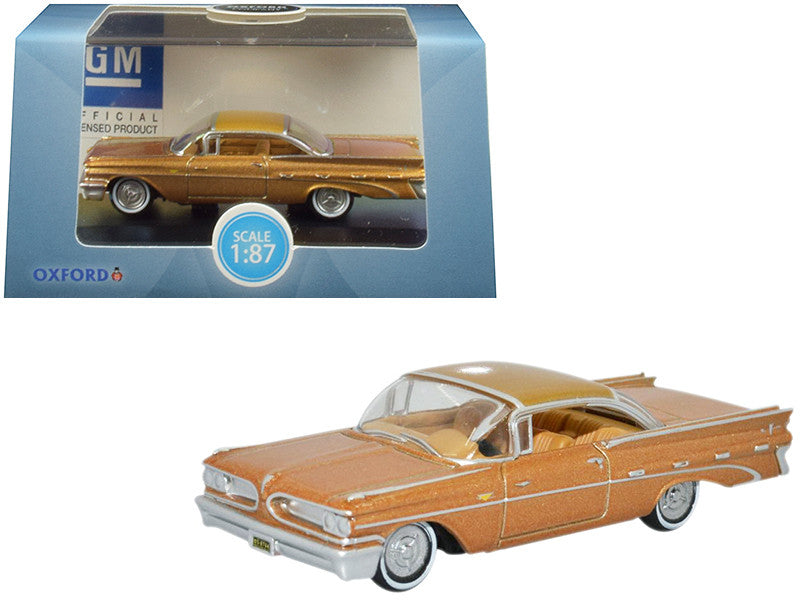 1959 Pontiac Bonneville Coupe Canyon Copper Metallic 1/87 (HO) Scale Diecast Model Car by Oxford Diecast Oxford Diecast