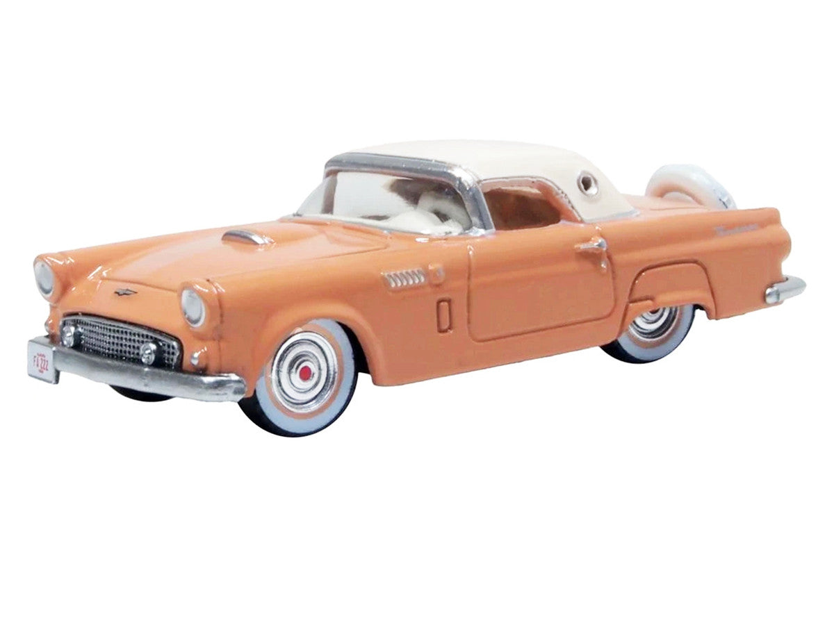 1956 Ford Thunderbird Buckskin Tan with Cream Top 1/87 (HO) Scale Diecast Model Car by Oxford Diecast Oxford Diecast