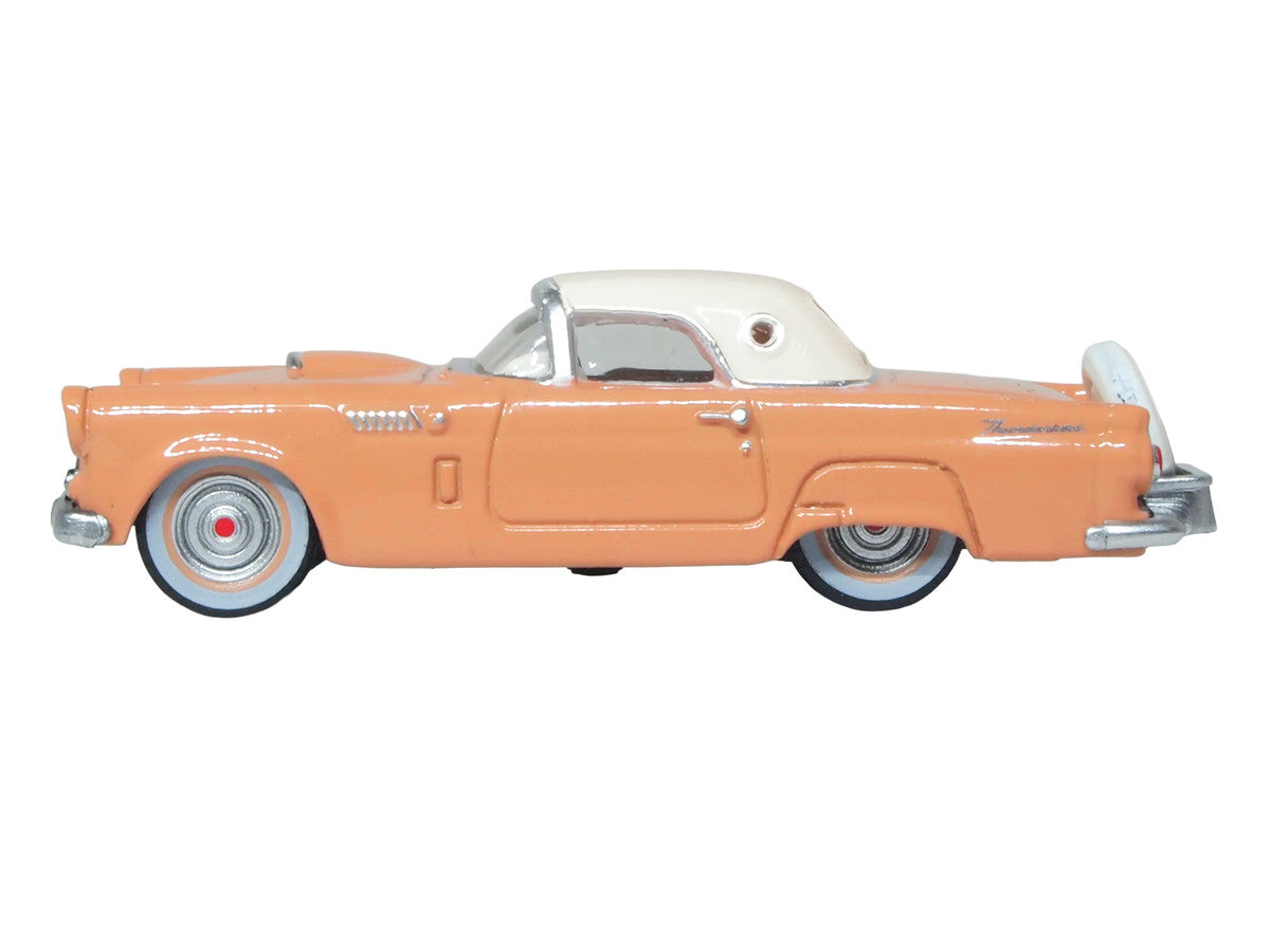 1956 Ford Thunderbird Buckskin Tan with Cream Top 1/87 (HO) Scale Diecast Model Car by Oxford Diecast Oxford Diecast