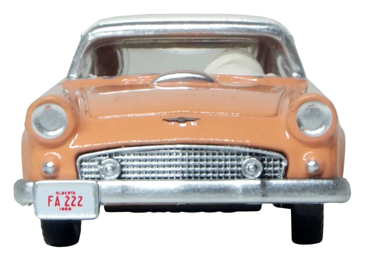 1956 Ford Thunderbird Buckskin Tan with Cream Top 1/87 (HO) Scale Diecast Model Car by Oxford Diecast Oxford Diecast