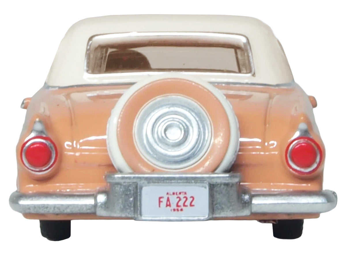 1956 Ford Thunderbird Buckskin Tan with Cream Top 1/87 (HO) Scale Diecast Model Car by Oxford Diecast Oxford Diecast