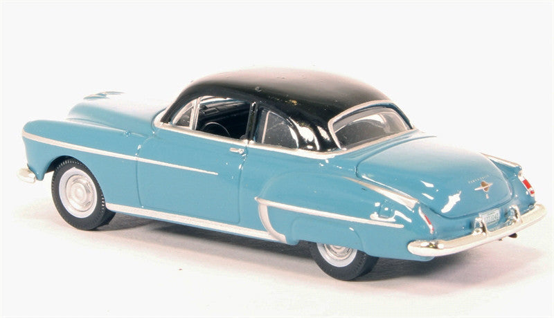 1950 Oldsmobile Rocket 88 Coupe Crest Blue with Black Top 1/87 (HO) Scale Diecast Model Car by Oxford Diecast-2