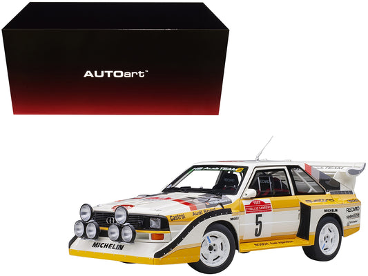 Audi Quattro S1 #5 W. Roehrl - Ch. Geistdoerfer Winner Rally San Remo (1985) 1/18 Model Car by Autoart