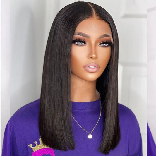 Double Drawn Bone Straight Human Hair Wigs CJD