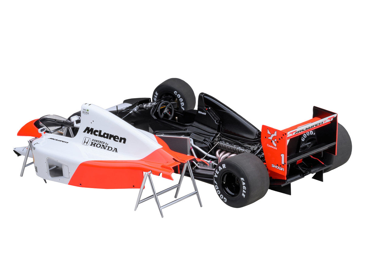 McLaren Honda MP4/6 #1 Ayrton Senna 2nd Place Formula One F1 Japanese GP (1991) (with McLaren Logo) 1/18 Model Car by Autoart Autoart