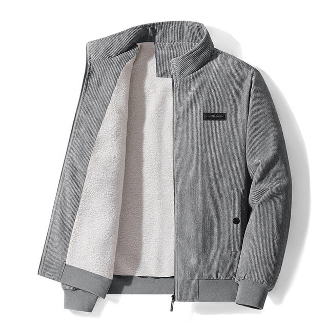 Men's Thickened Corduroy Winter Coat - Large Size Pi-Mart