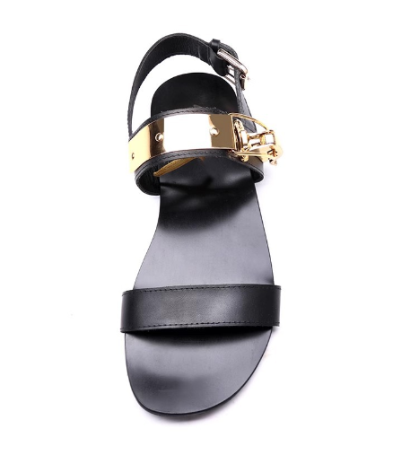 Men's Summer Leather Roman Sandals with Metal Rivets Best YouTube Store
