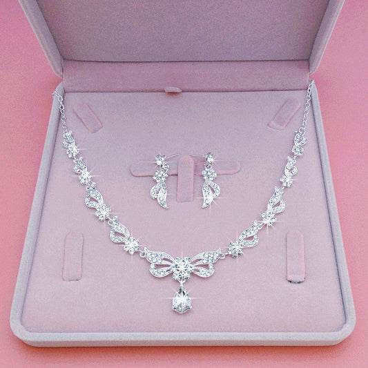 Bridal Necklace Suit Alloy Rhinestone Wedding Accessories LadyShow.Store