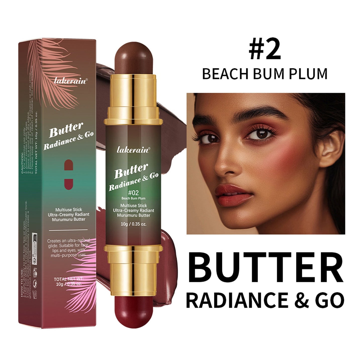 Natural Nude Makeup Double-headed Three-dimensional Face Repair Blush Stick CJD