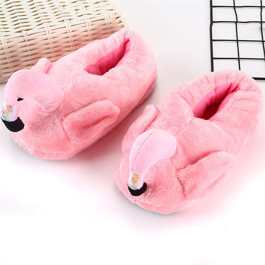 Winter Home Flamingo Non-slip Slippers CJD