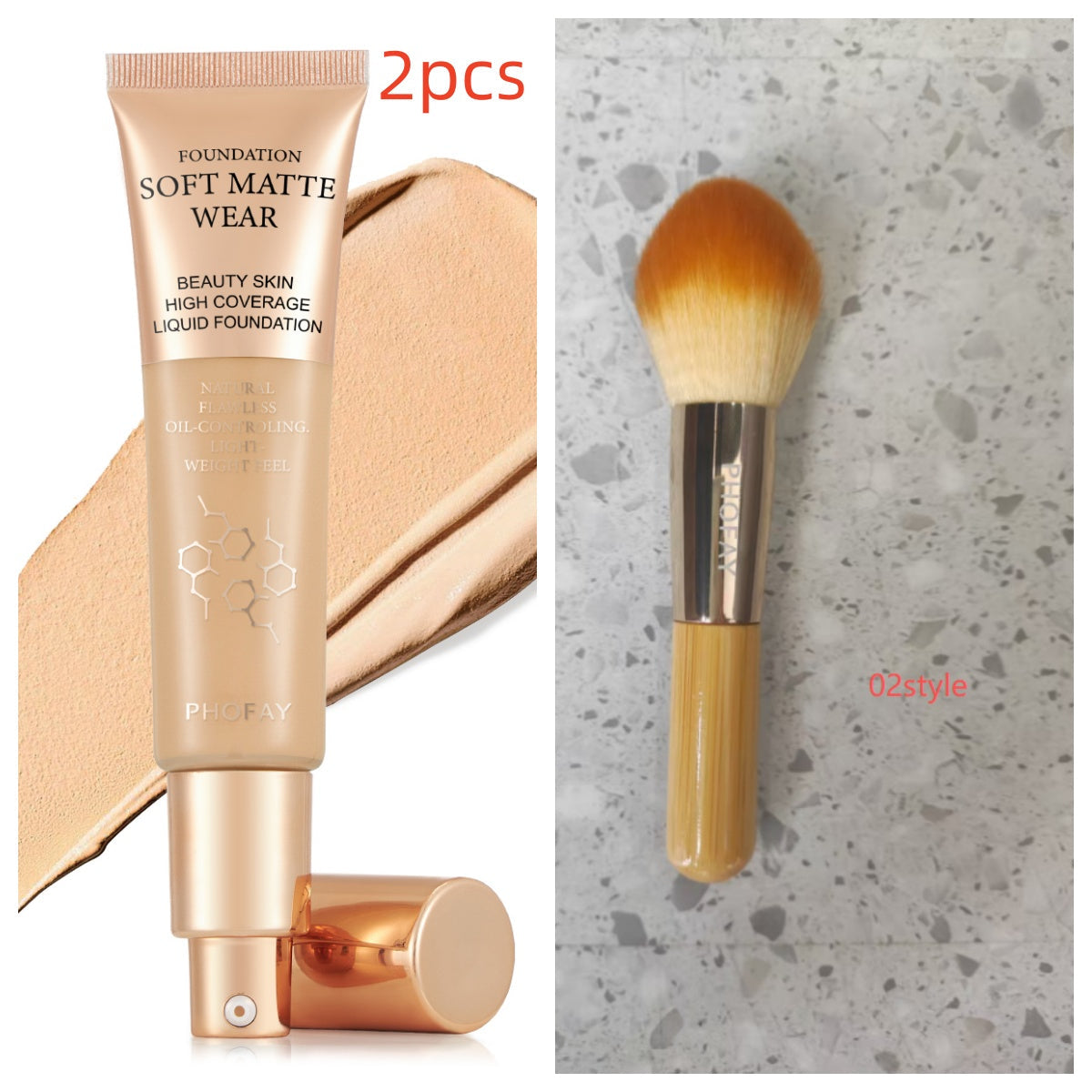 PHOFAY Full Coverage Foundation LadyShow.Store