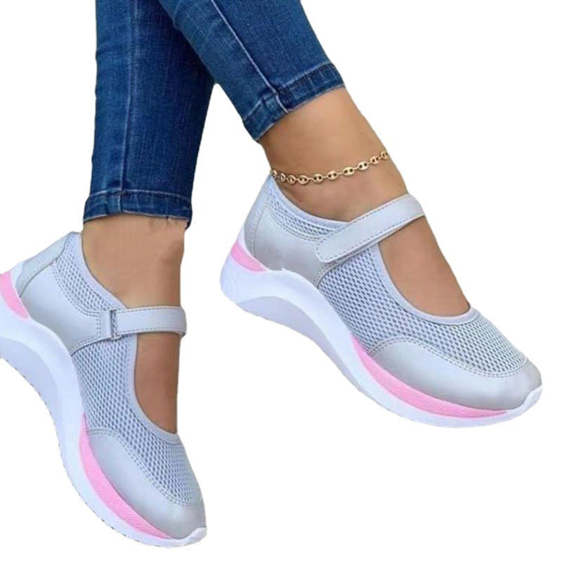Women's Round Toe Velcro Platform Sandals LadyShow.Store