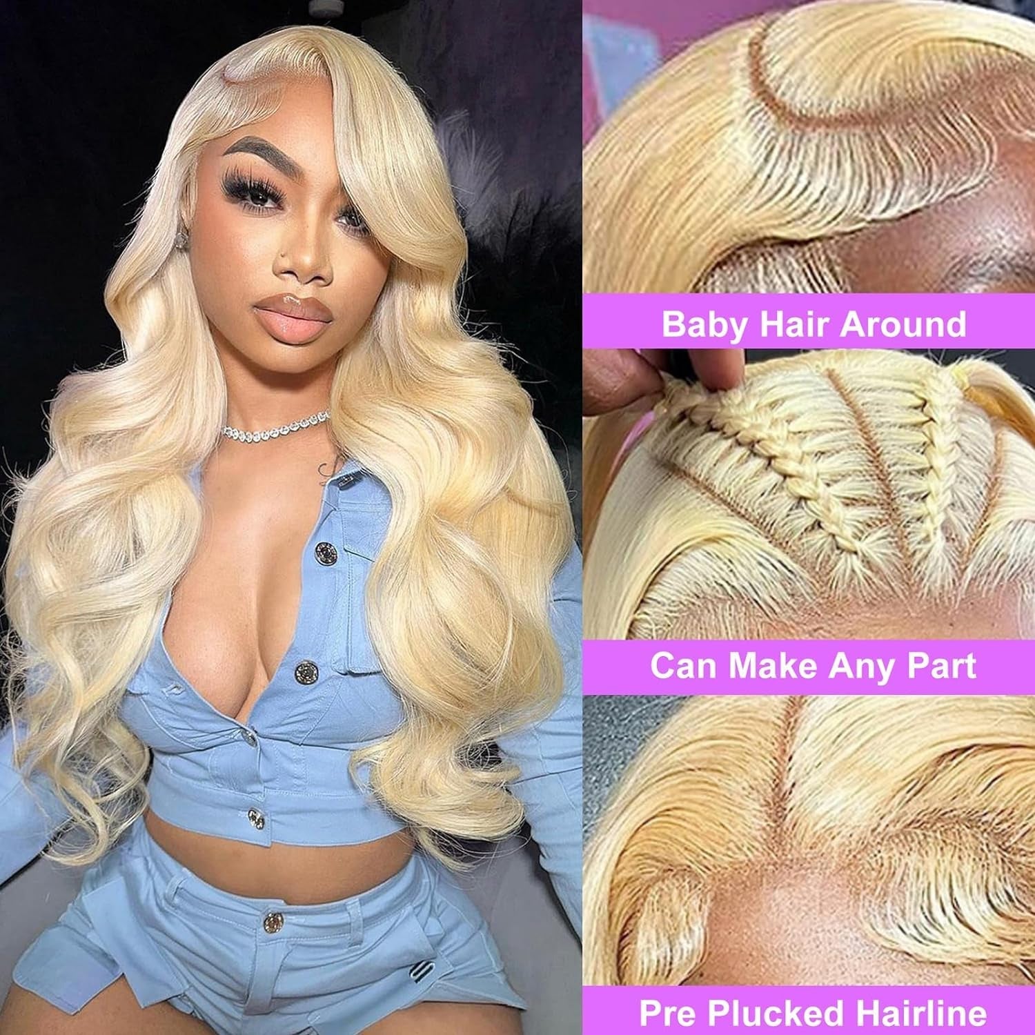 Former LACE Head Cap LACE FRONTAL WIG13x4 Straight 613 BLONDE Straight Hair LadyShow.Store