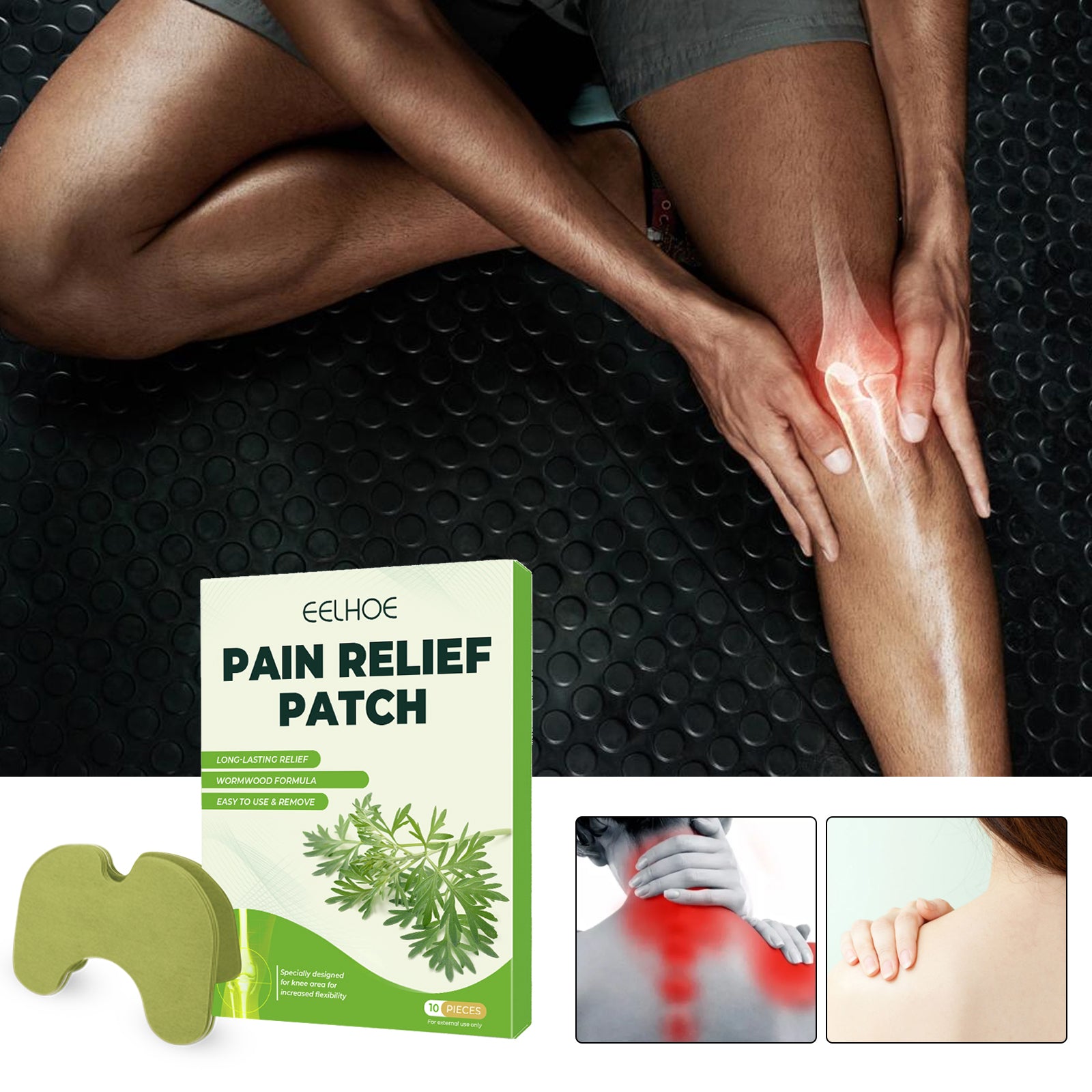 Green Mugwort Knee Patches 10pcs Tri Light Beauty