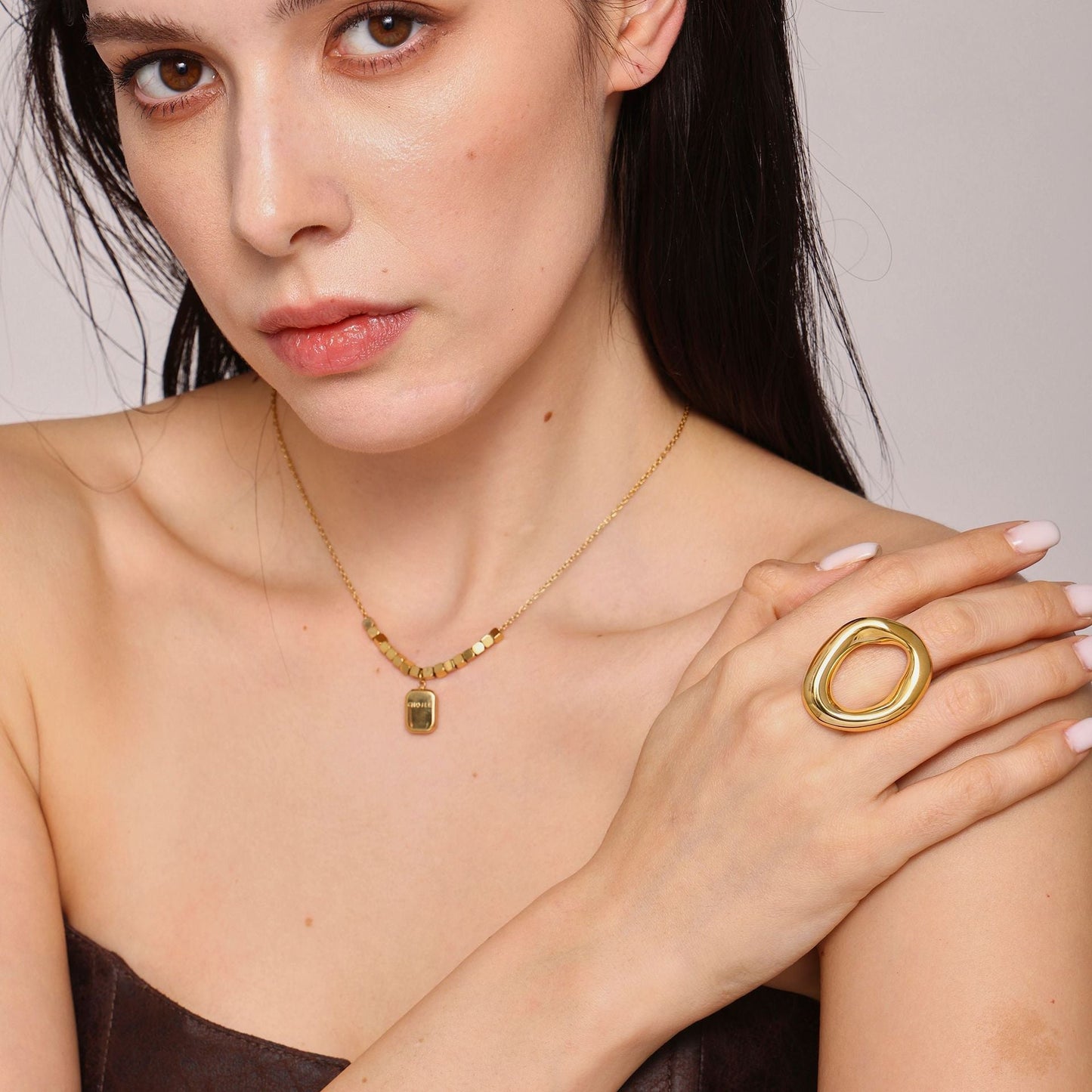 Titanium Steel Minimalist Irregular Fashion All-Match Ring LadyShow.Store