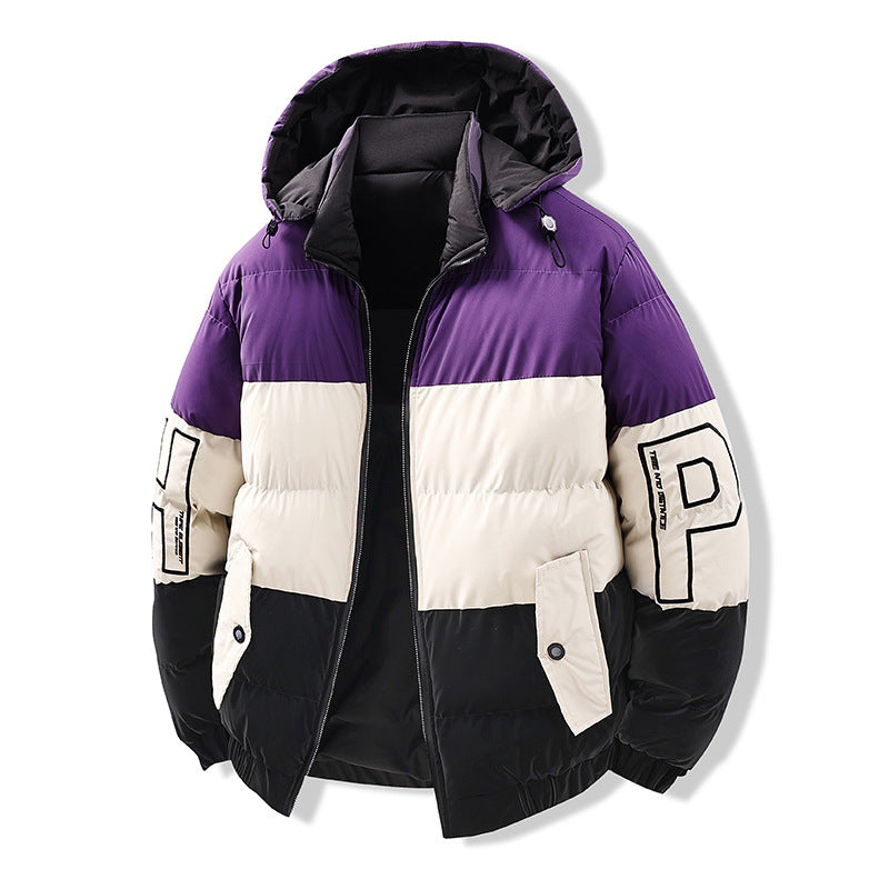 Color-blocking Euro-American Style Reversible Cotton Jacket Best YouTube Store