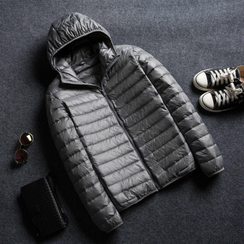 Men's Lightweight Cotton-Padded Jacket with Hood Pi-Mart