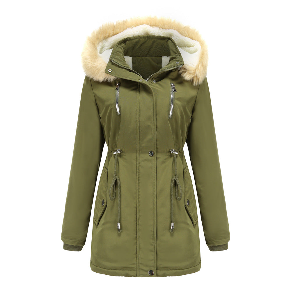 WInter Coat Detachable Hooded Feece Jacket Women Accent Plus