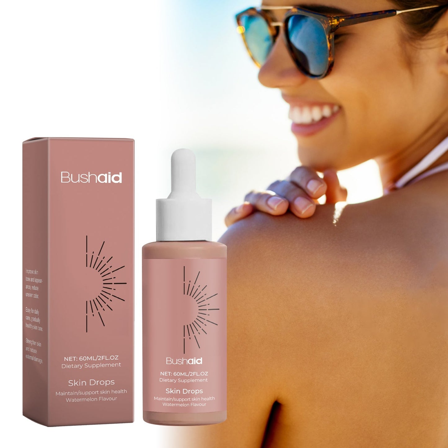 Natural Sunless Tanning Drops Oral Tri Light Beauty