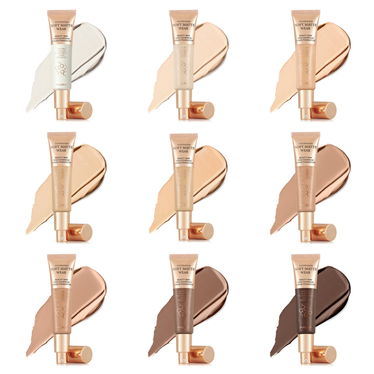 PHOFAY Full Coverage Foundation LadyShow.Store